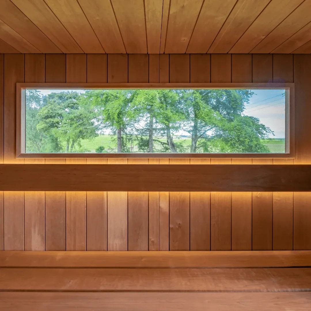 AIRA interior: the long window at bench height