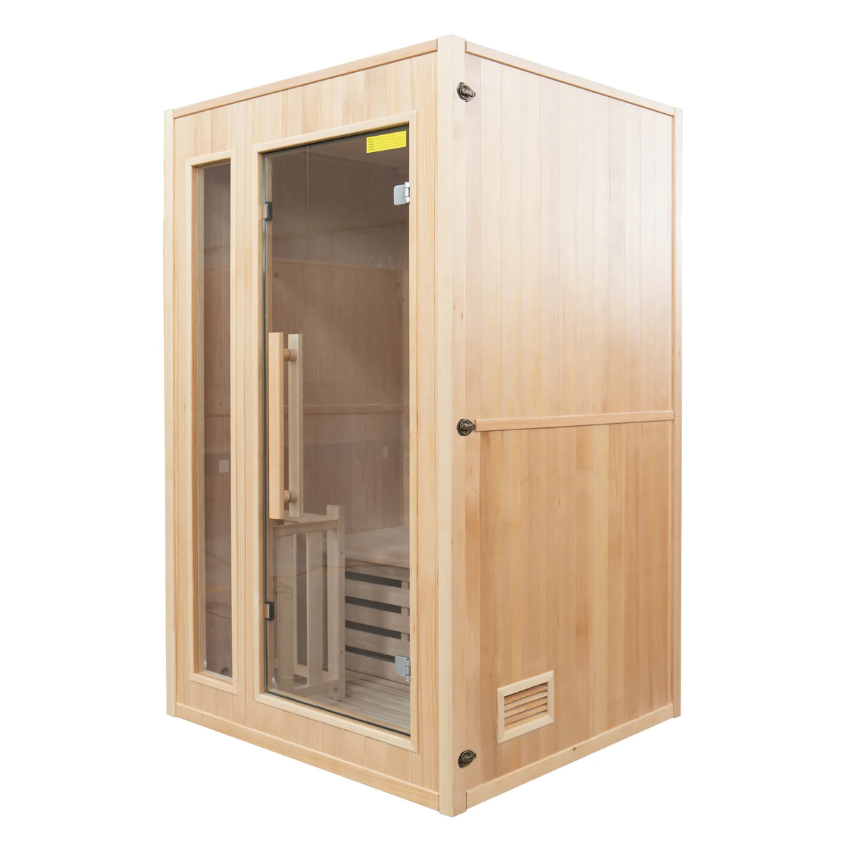 France Sauna Zen 2 indoor sauna, three quarter view from the right