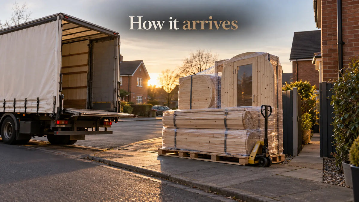 How is a garden sauna delivered?