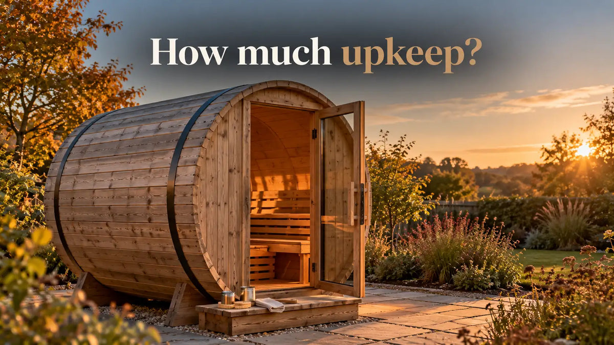 How much maintenance does an outdoor sauna need?