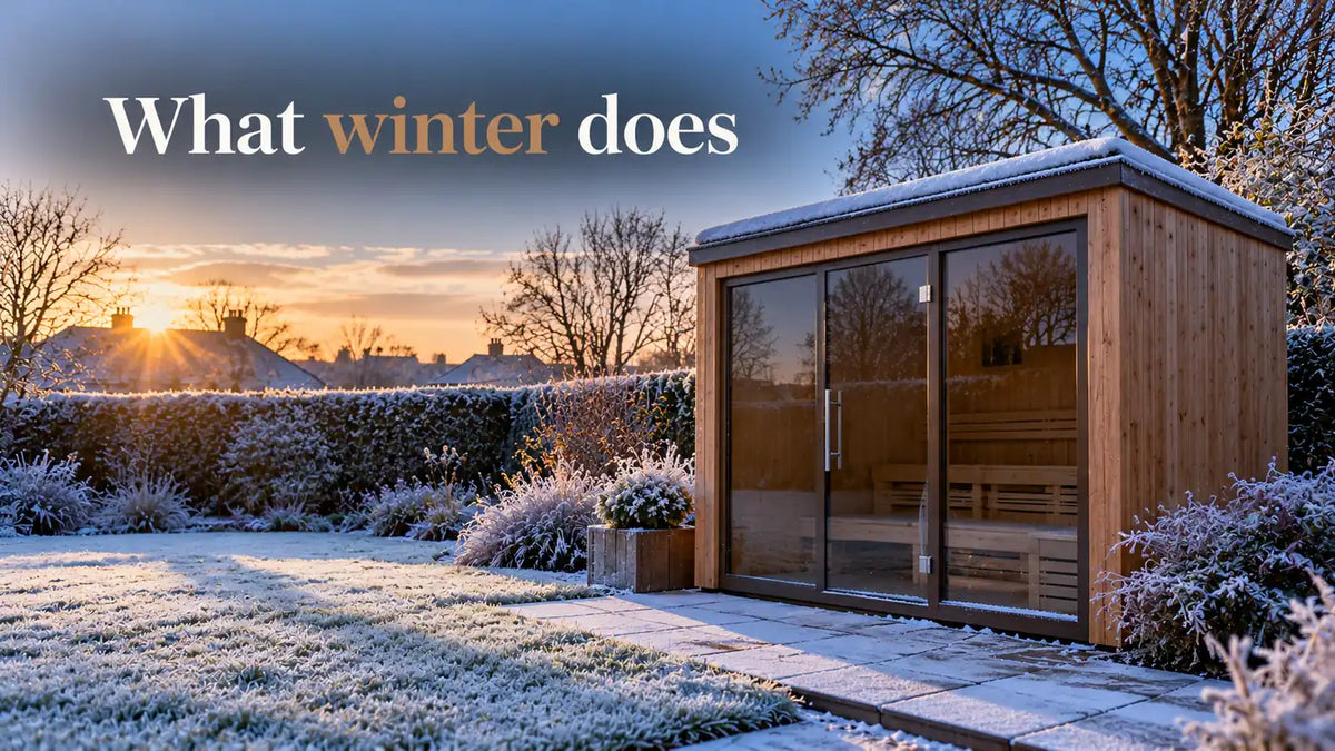 What a British winter actually does to a garden sauna