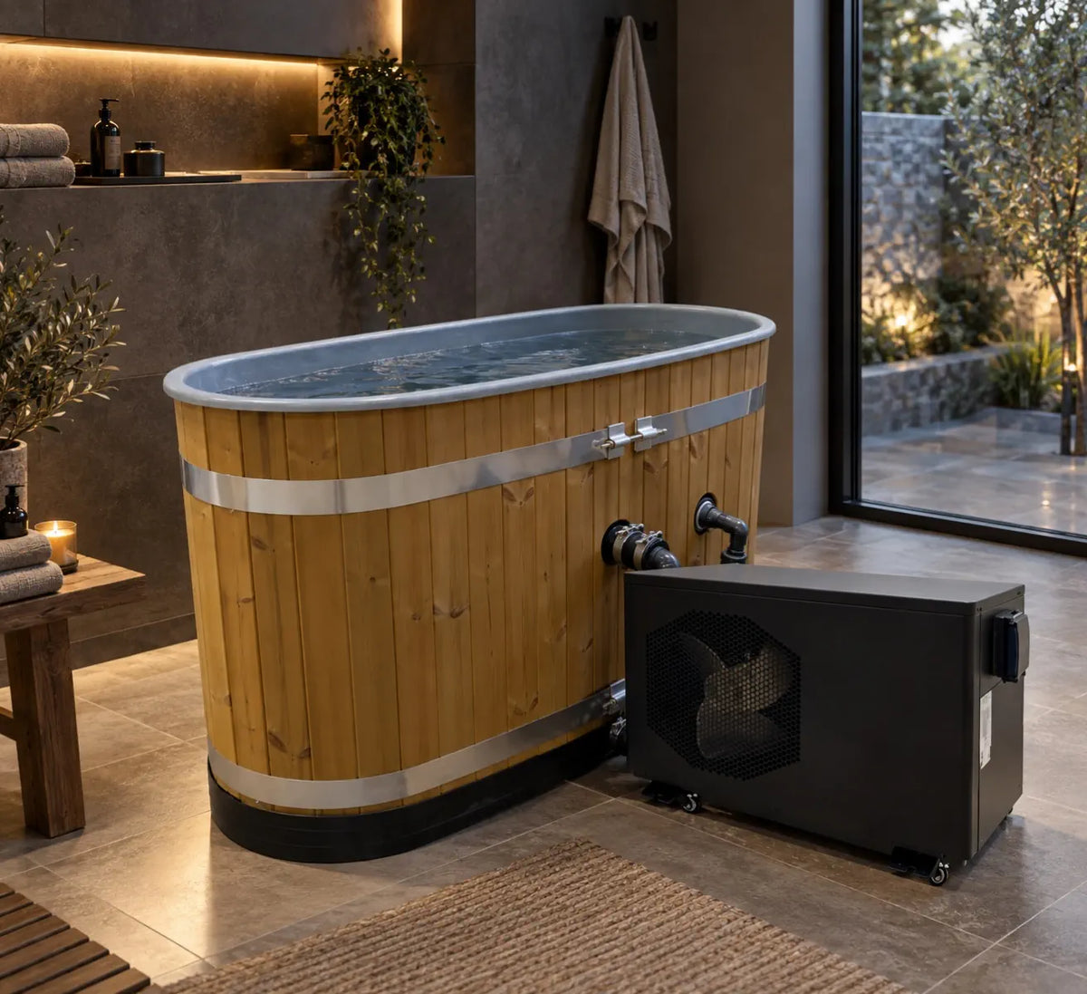 Harvia Frosty Cold Plunge: One to Two Person Chilled Bath