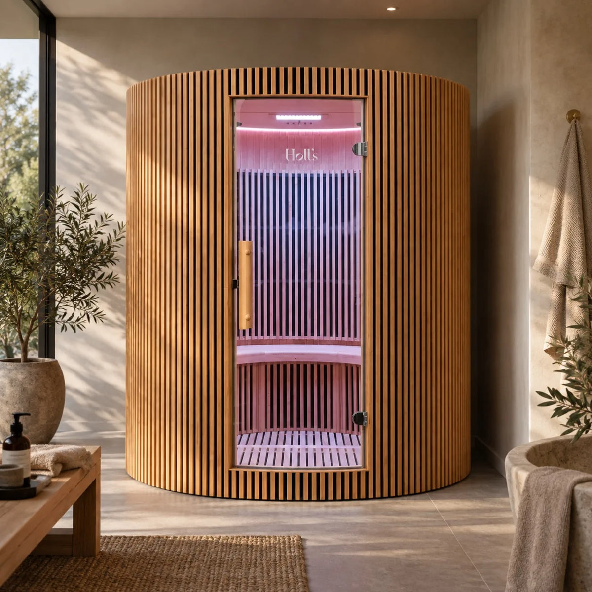 Holl's Moon 4: 4 Person modern Infrared Sauna