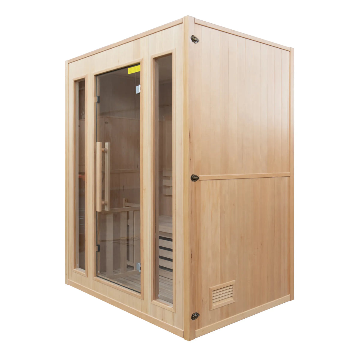 France Sauna Zen 3 indoor sauna, three quarter view from the right