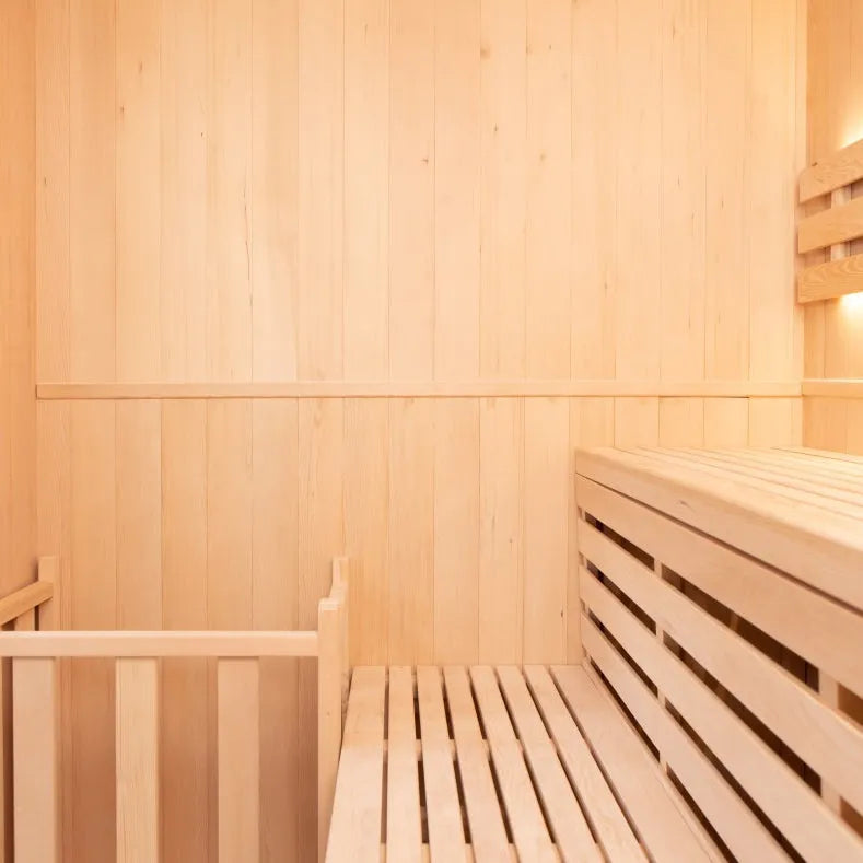 France Sauna Zen 4 indoor sauna interior with two bench tiers